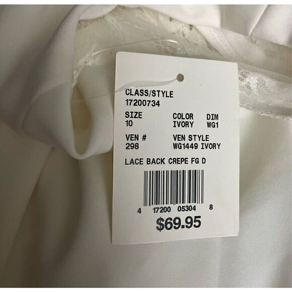 David’s Bridal Junior Bridesmaid Dress / SZ: 10 / NWT - Picture 8 of 9